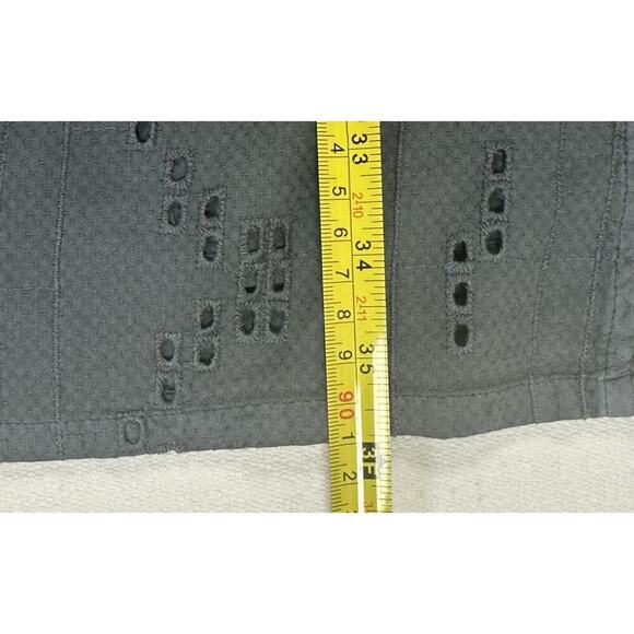 prAna Women's Dress Ladyland Short Sleeve Cotton Boho Eyelet Gray Sz Small EUC!! - Picture 10 of 10